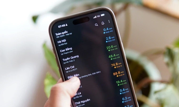 Ứng dụng Việt báo lượng mưa được hàng chục nghìn người sử dụng